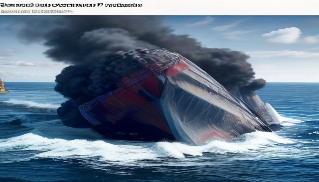 A British firm starts containment of oil spill from stricken tanker off Oman — editorial image