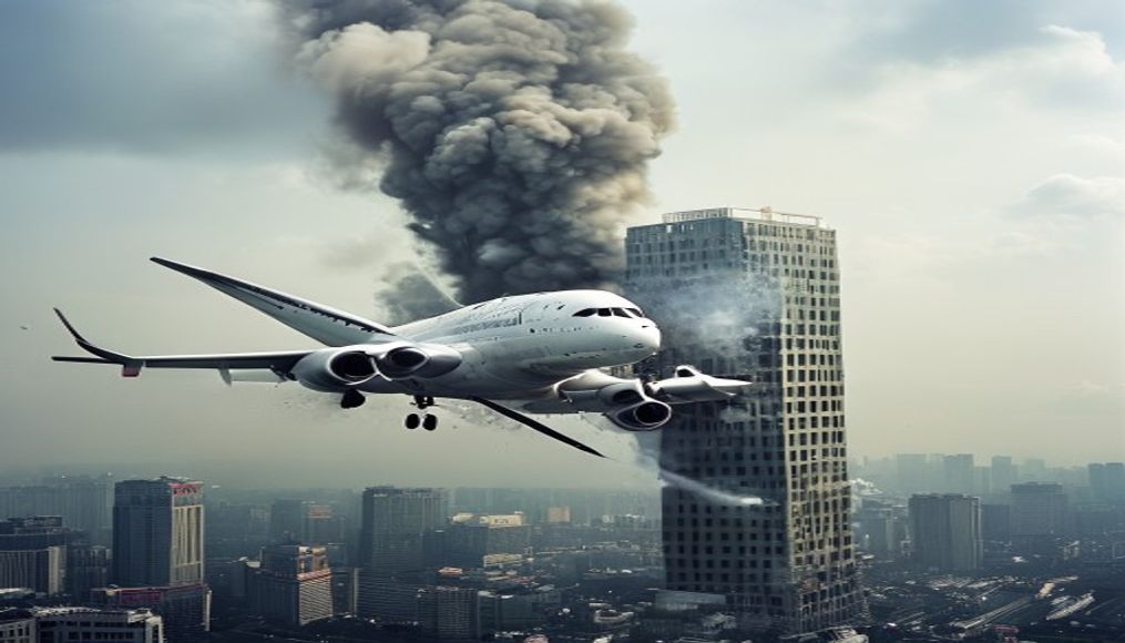 A plane crashed into a tower in Beijing but China is not saying what happened — editorial image