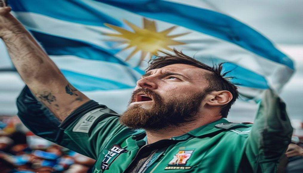 Argentina face action after waving Falklands banner — editorial image