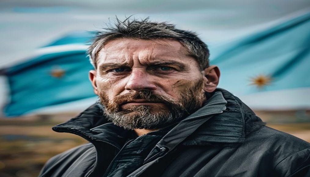 Argentina face action over Falklands banner — editorial image