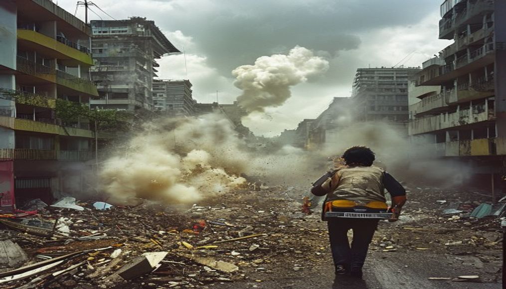 Back-to-back powerful earthquakes slam Venezuela, collapsing buildings in the capital of Caracas — editorial image