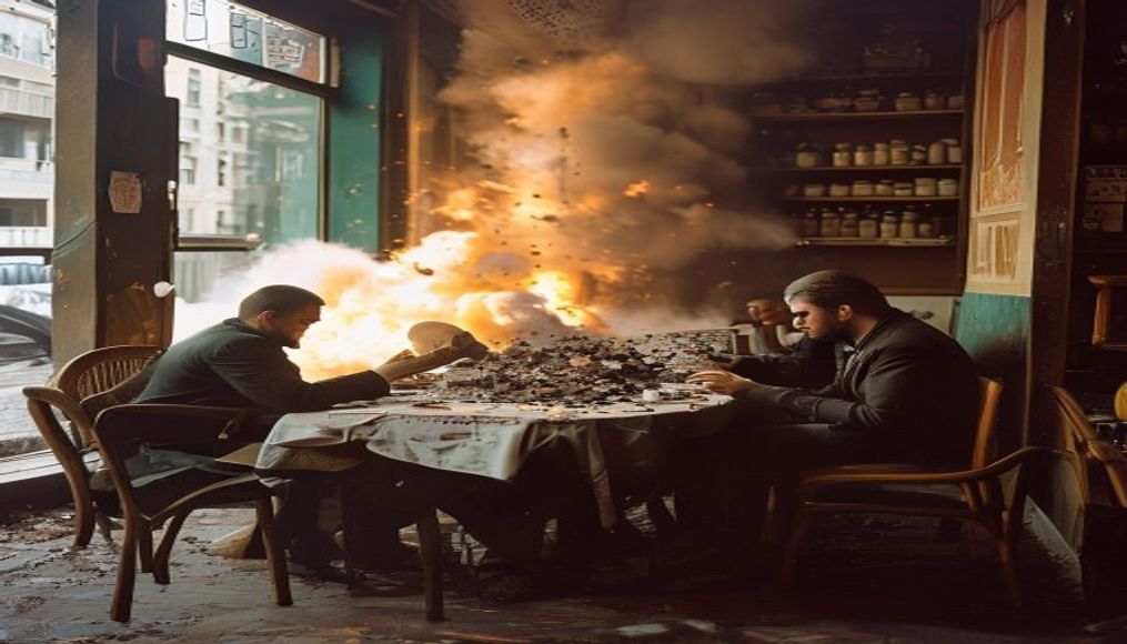 Bomb blast at Damascus cafe kills six, Syrian state media say — editorial image