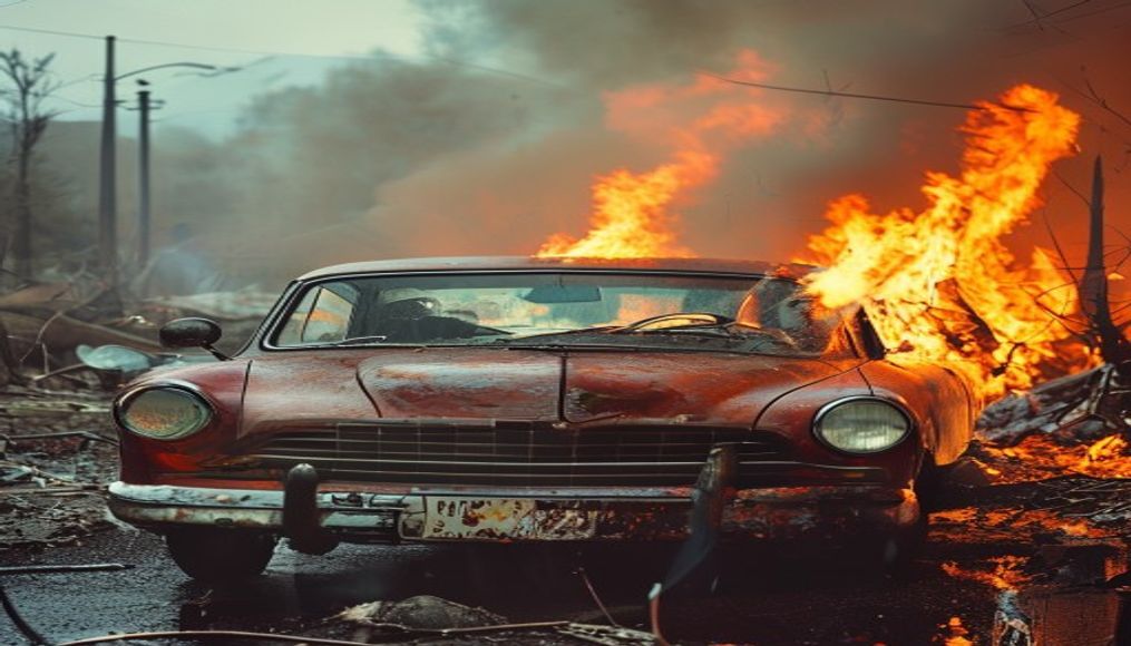 Briton tells of surviving Spain wildfire in car as wife and friends died trying to run to safety — editorial image