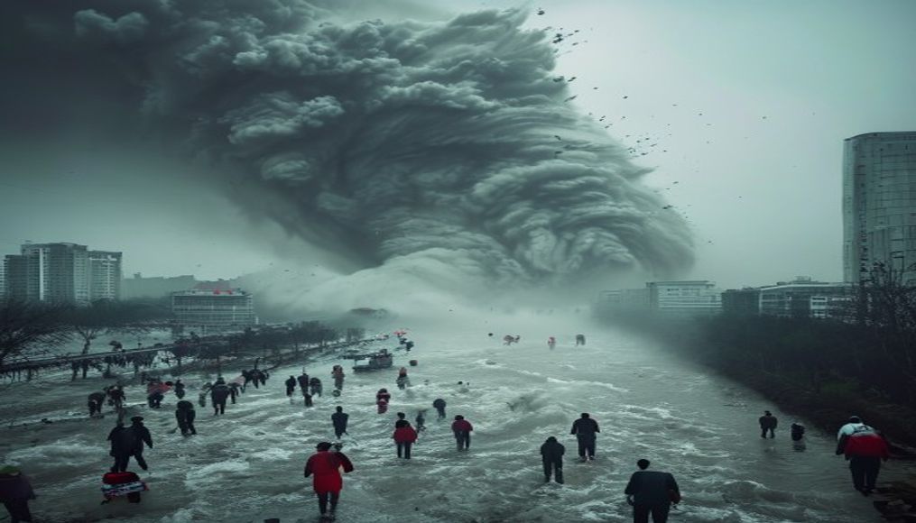 China evacuates nearly two million people as powerful typhoon makes landfall — editorial image