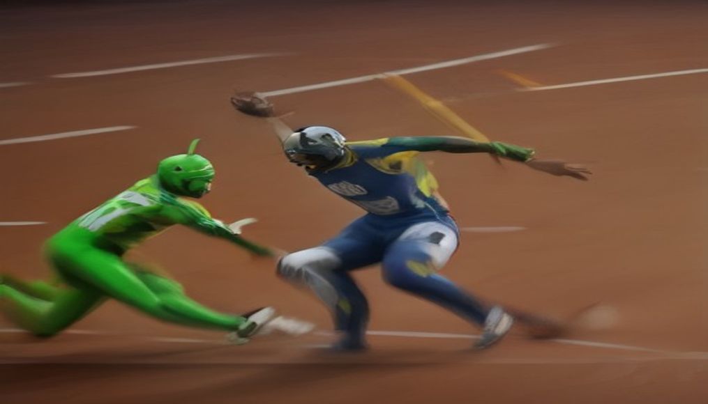 Chinese robots beat Usain Bolt's 100m world record at Beijing games — editorial image