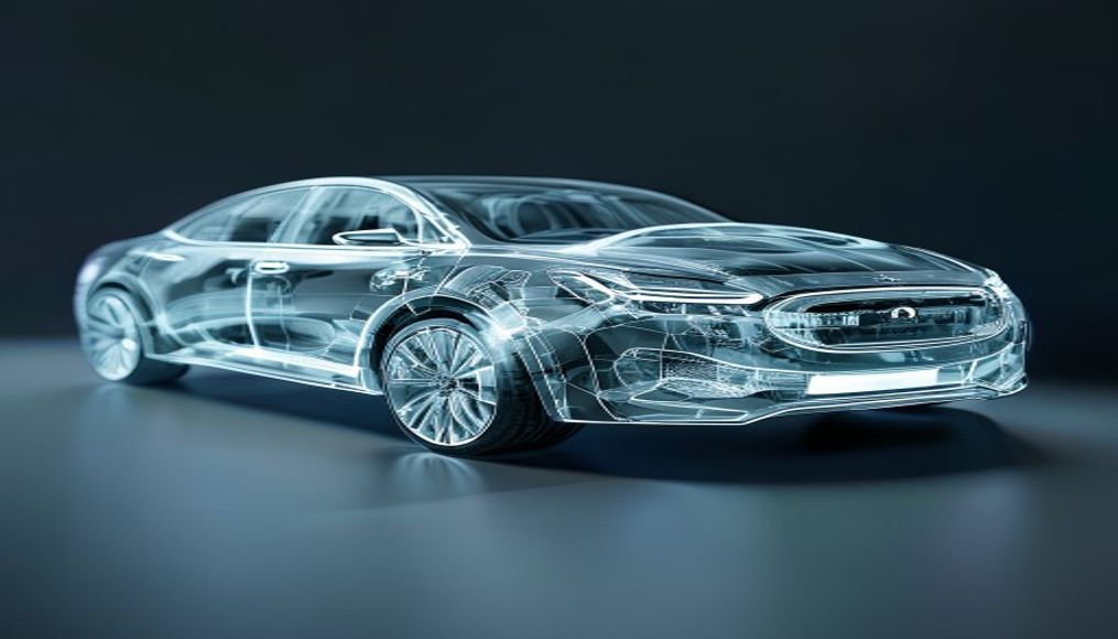 CT scans of BYD car parts — editorial image