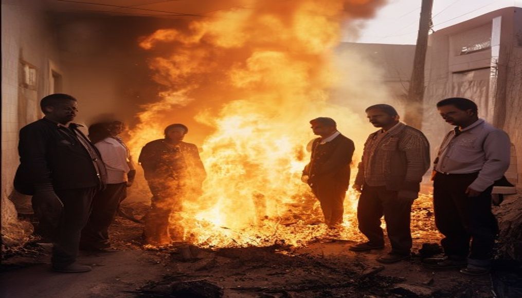 Eleven people die in fire at Algerian children's care home — editorial image