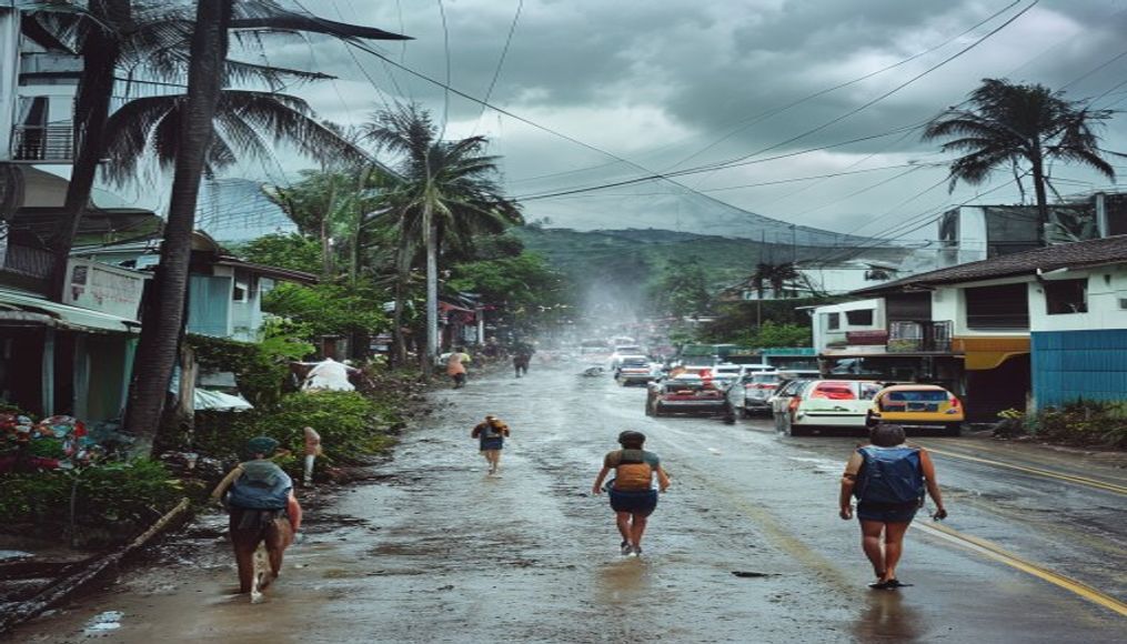 Evacuations in Guam as super typhoon Bavi approaches — editorial image