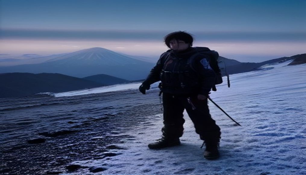 Father leaves 7-year-old son alone on Mount Fuji to continue hike — editorial image