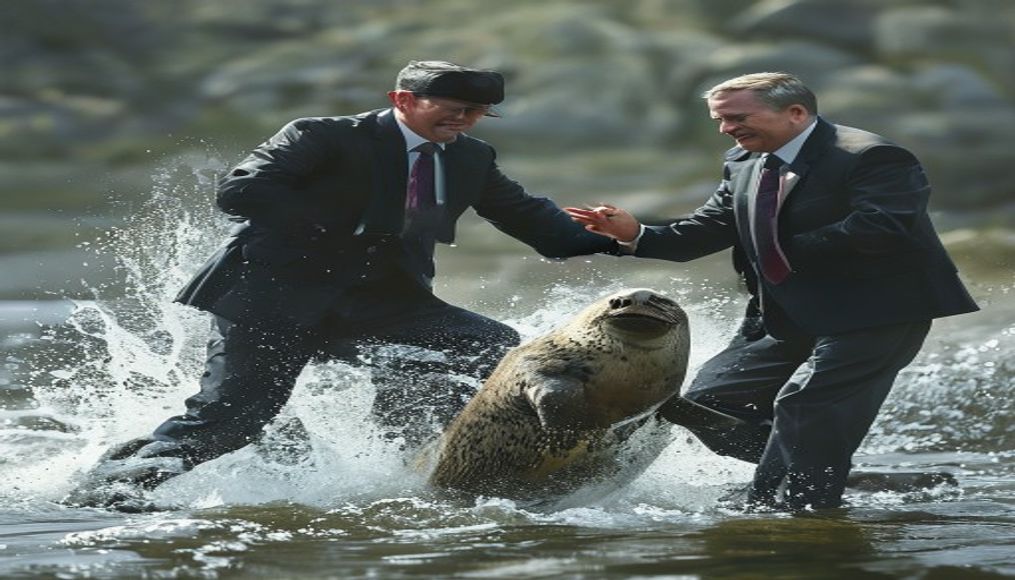 Federal officials investigate after a video appears to show a person kicking a California sea lion — editorial image