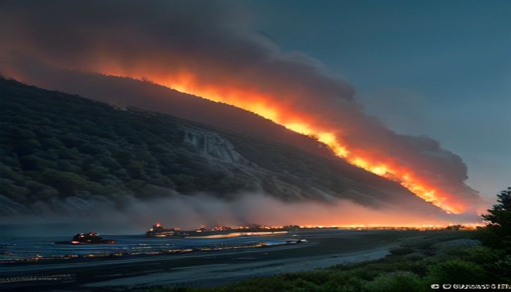 Firefighters battle massive wildfires in Belgium and Greece as 2 die on an island near Athens — editorial image
