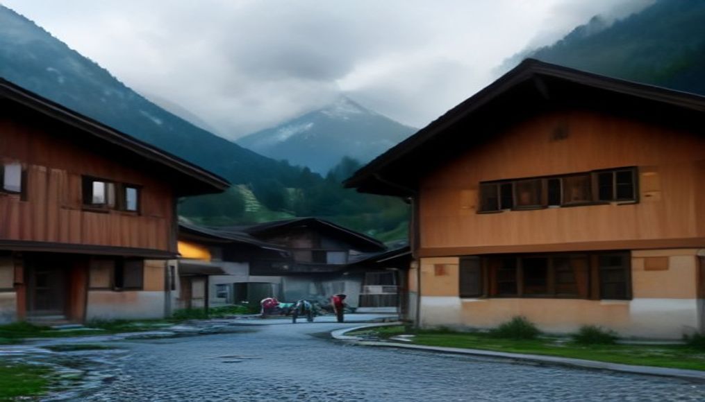 Five missing after fire in Swiss Alpine town — editorial image