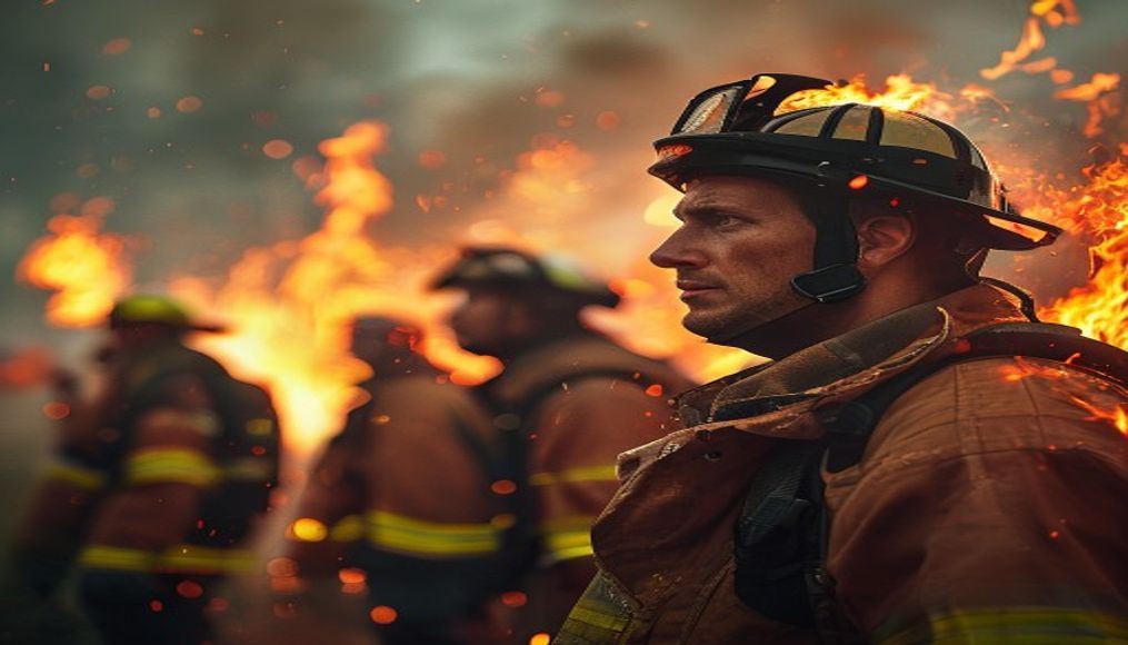 France fire crews face searing heat in battle to contain flames — editorial image