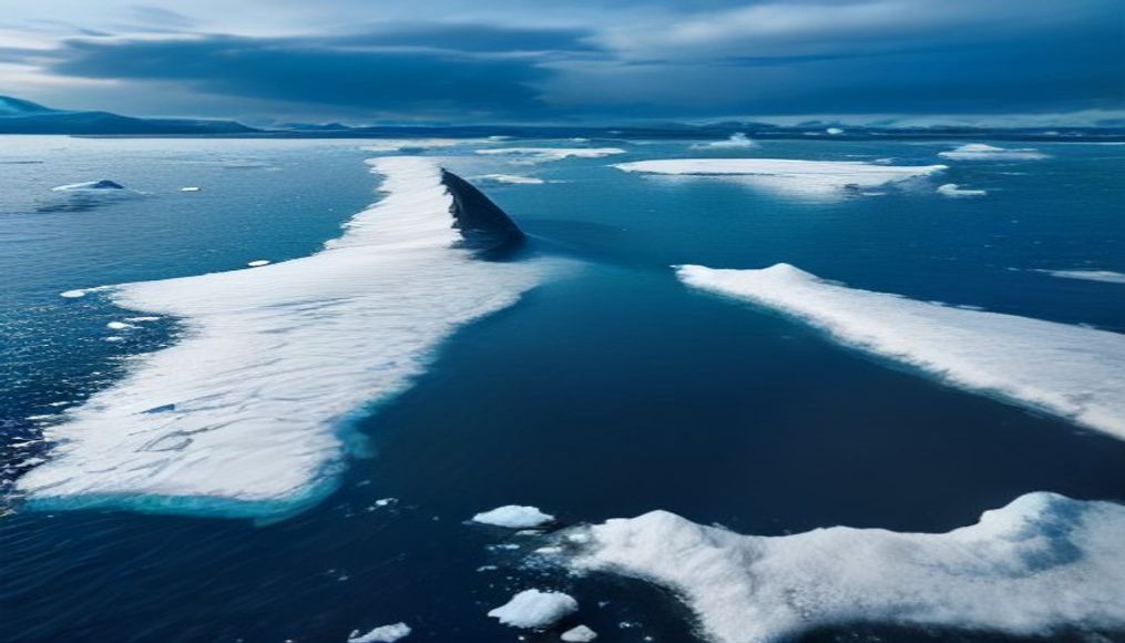 Giant whales move into Greenland waters as ice disappears — editorial image
