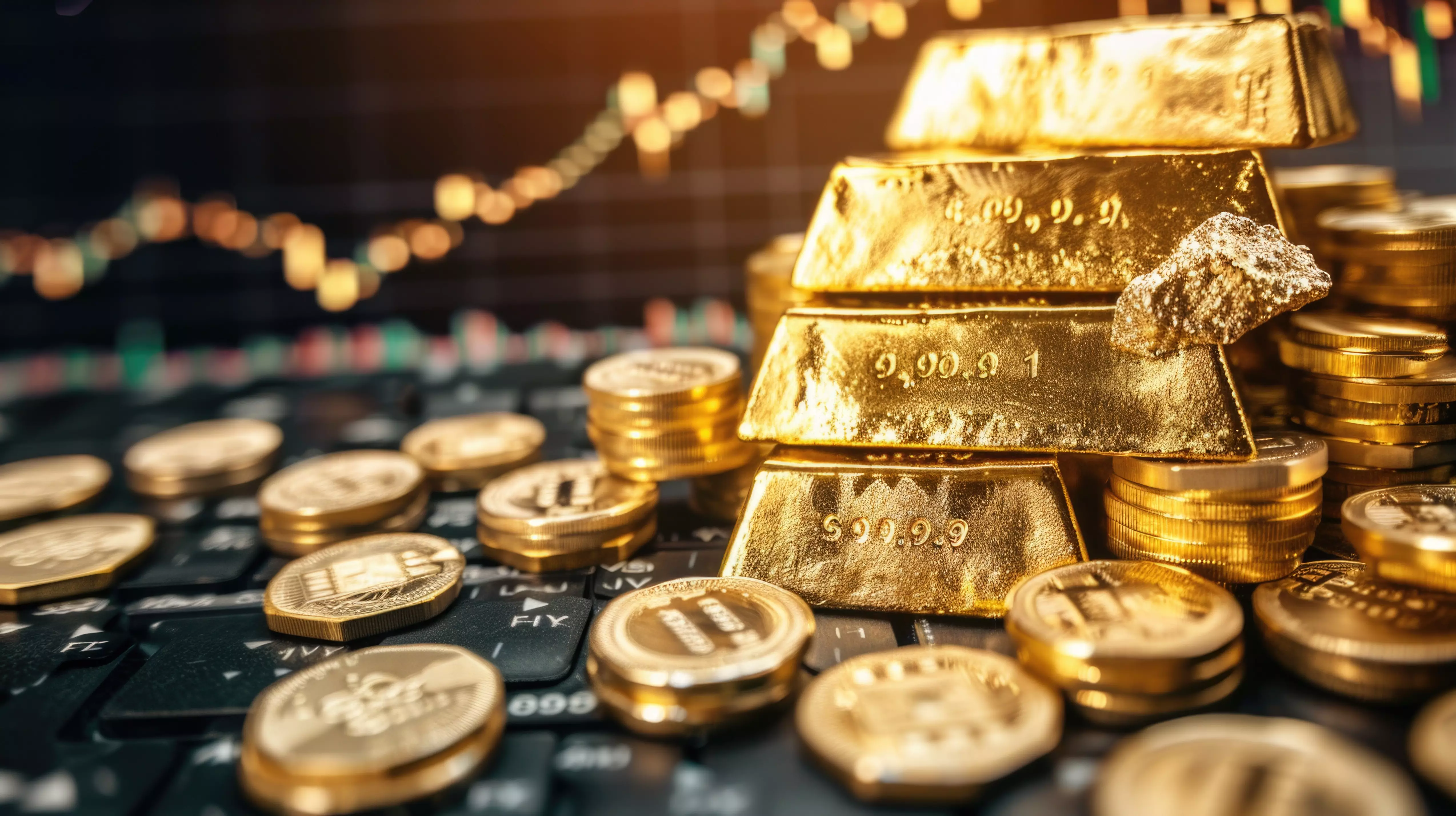 Gold rises for third straight session, inflation prints in focus — editorial image