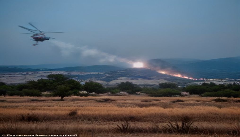 Greek wildfires halted after deadly helicopter crash; French evacuees returning home — editorial image
