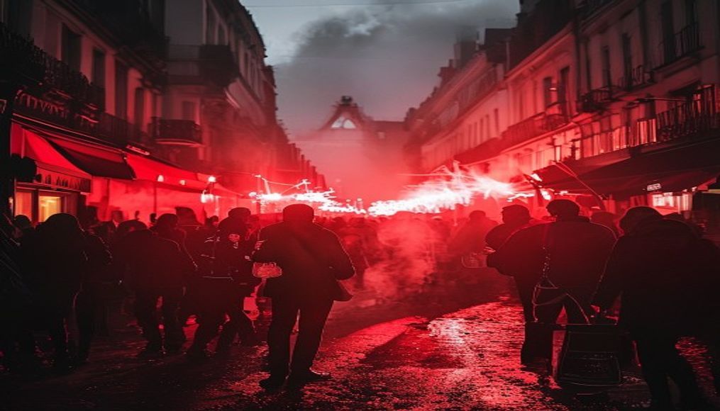 Half of France under red heat alert as alcohol banned at street music festival — editorial image