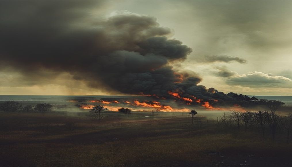 Heavy smoke from wildfires blankets the US Midwest and Northeast, prompting evacuations — editorial image