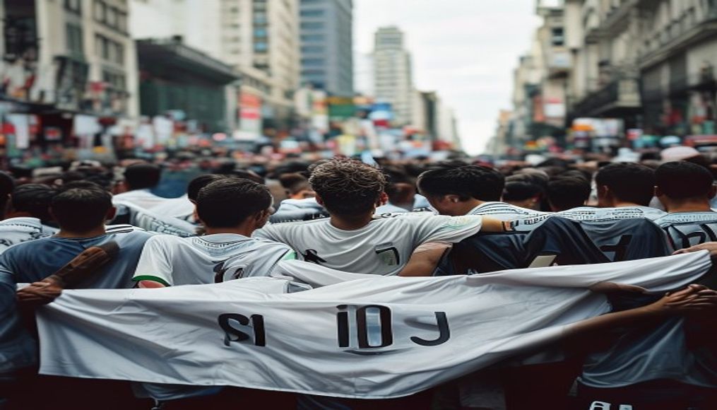 In Buenos Aires, Argentines back World Cup players over banner — editorial image