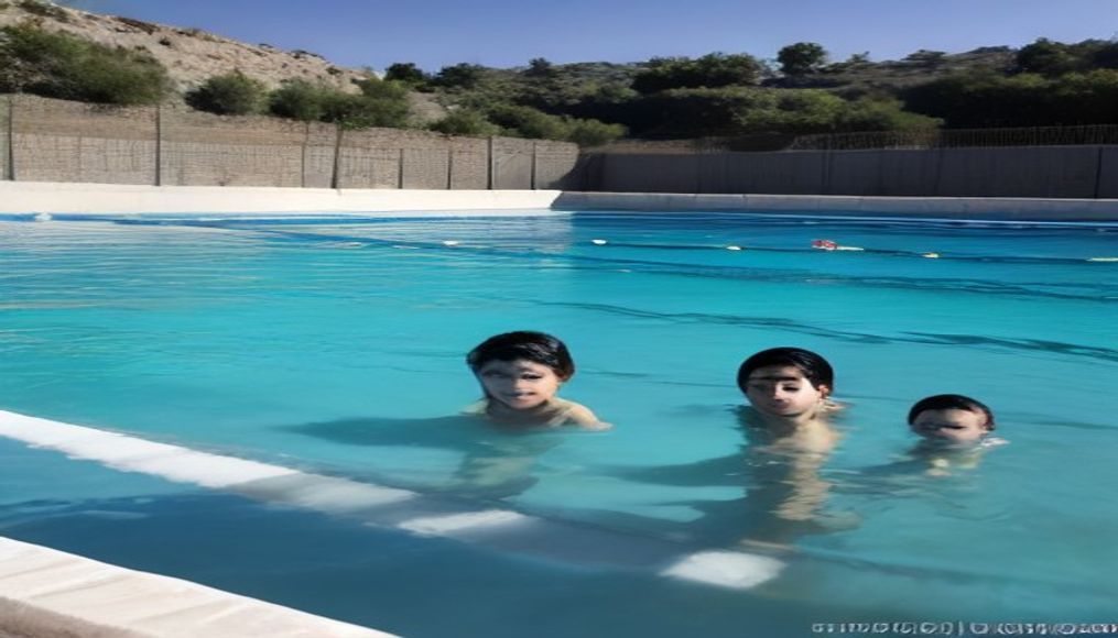 Israeli settlers divert Palestinian water to fill West Bank pool — editorial image