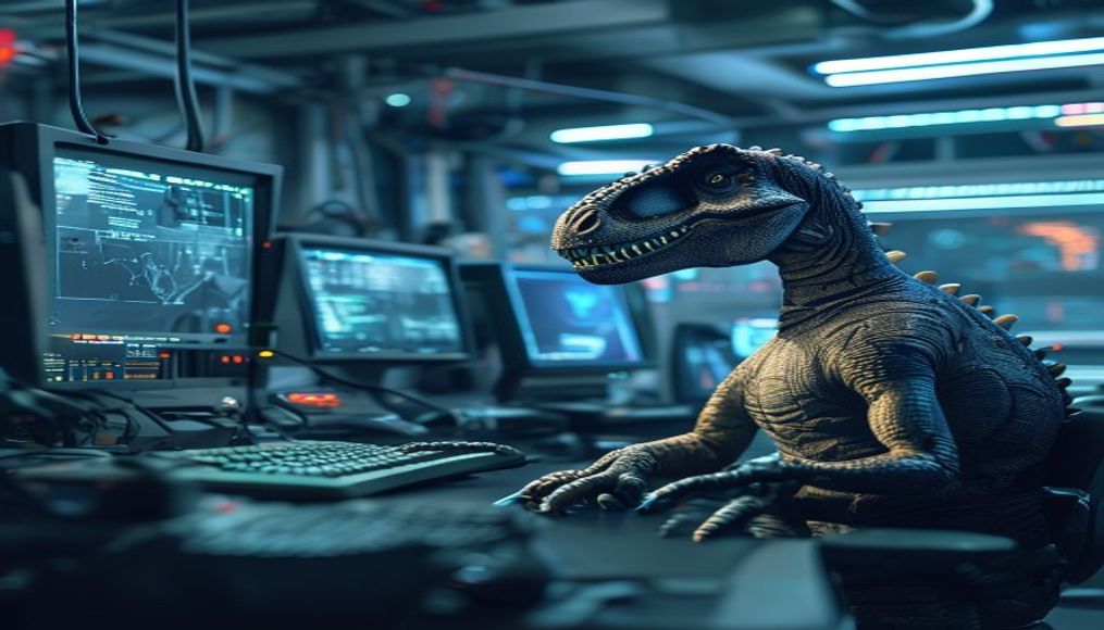 Jurassic Park computers in excruciating detail — editorial image