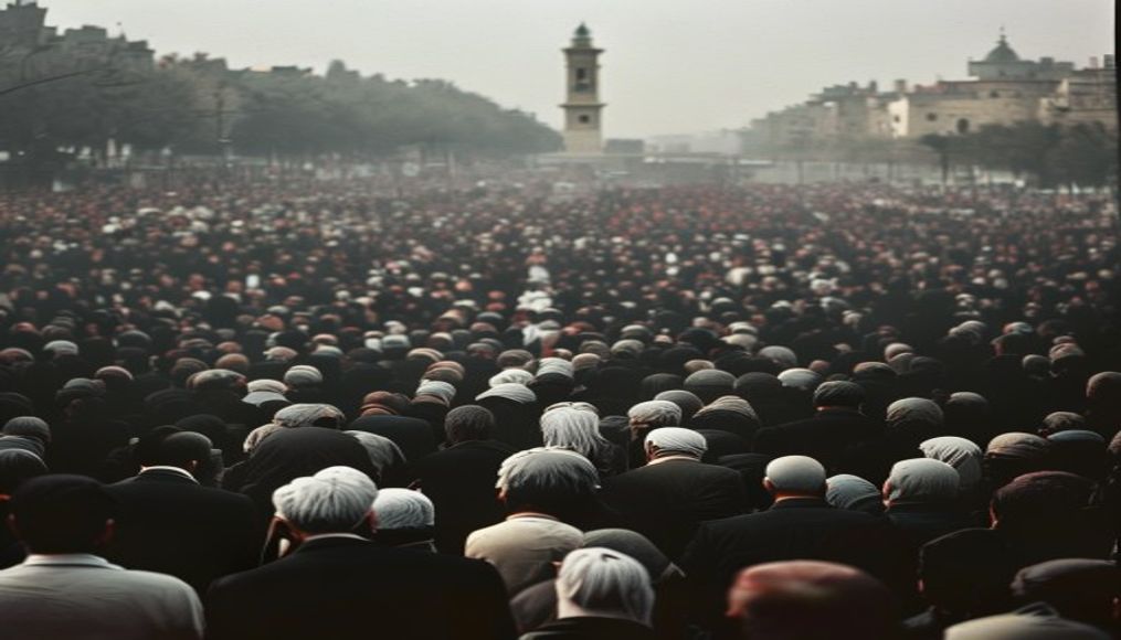 Large crowds gather in Tehran on first day of Ayatollah Khamenei's funeral — editorial image