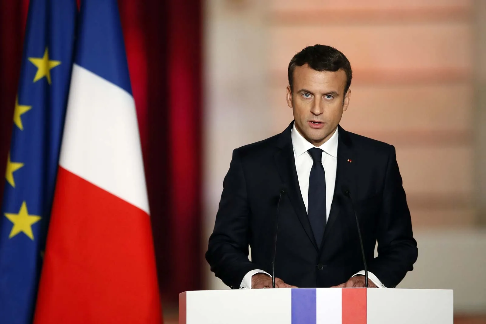 Macron arrives in Syria as first major Western leader to visit war-torn country under new leadership — editorial image