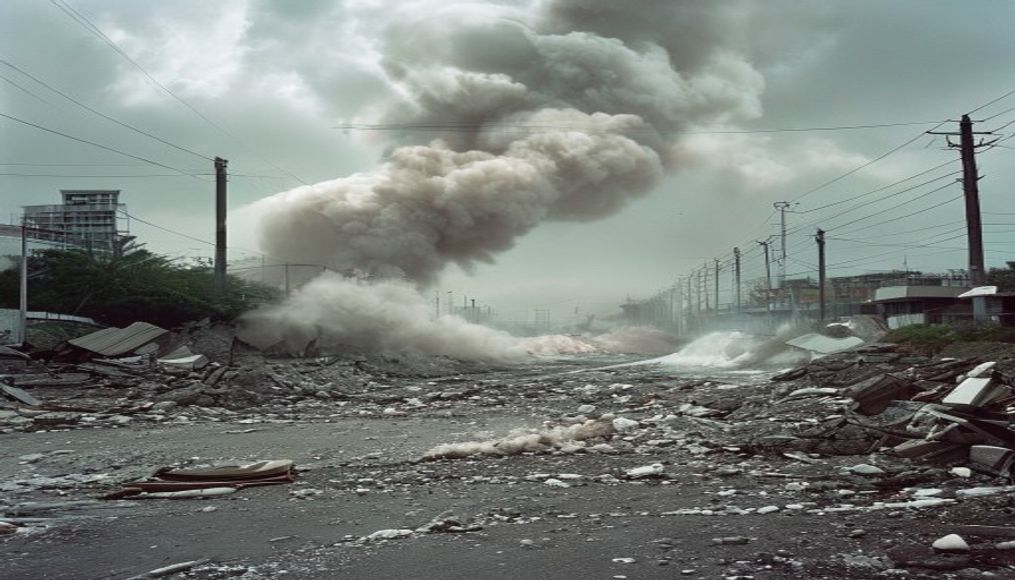 Magnitude 7.3 earthquake quake strikes off Mexico coast — editorial image