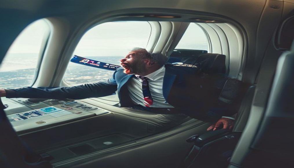 Man nearly sucked out of window mid-air on Ryanair plane, passengers say — editorial image