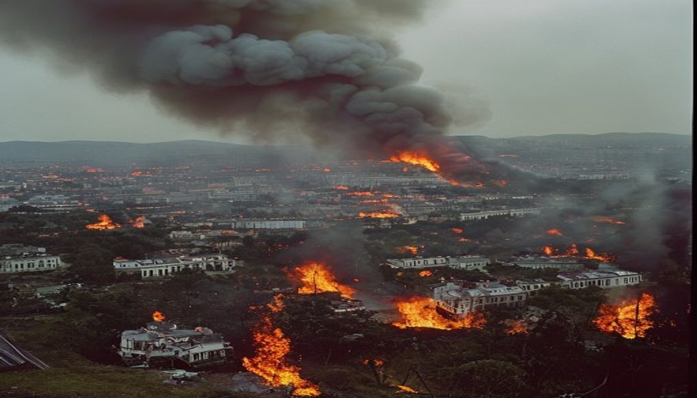 More than 220,000 evacuated in France and Spain due to wildfires — editorial image