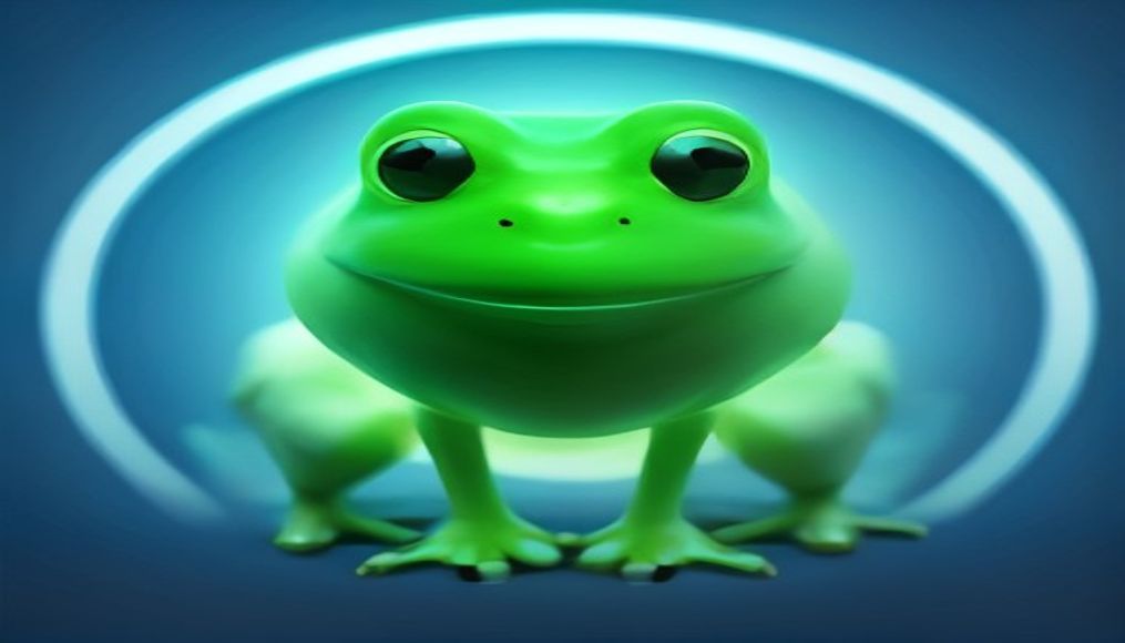 My personal AI benchmark: "Generate an SVG of a frog with a Habsburg jaw." — editorial image