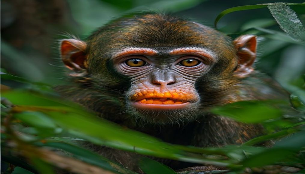 New monkey species with orange lips found 'hiding' in DR Congo forest — editorial image