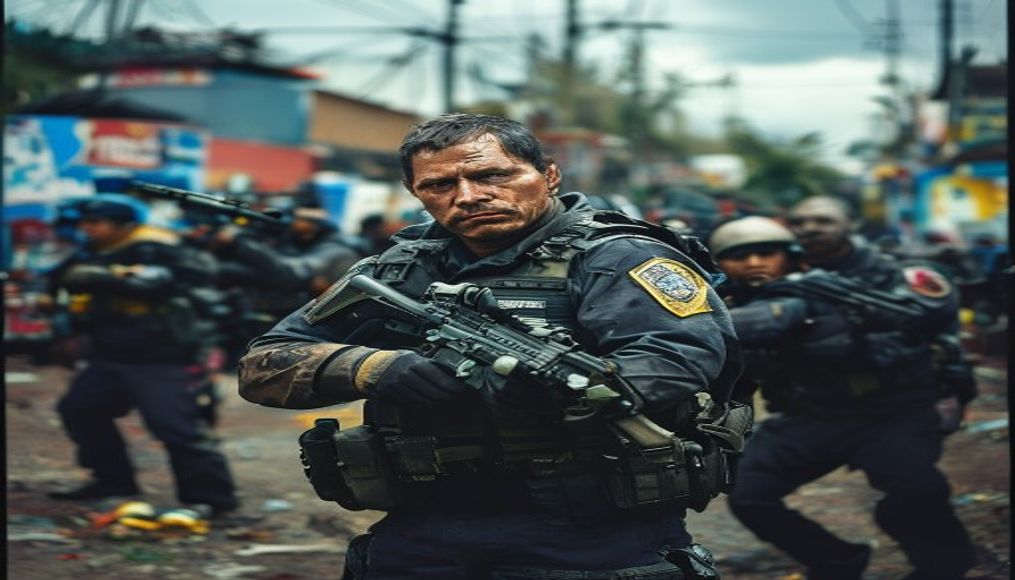 On the front line of Ecuador's drugs war, police fight gangs, guns and corruption — editorial image