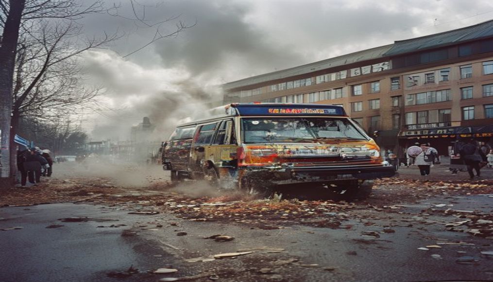 Photos show the aftermath of a van-ramming attack near Berlin’s Pride Festival — editorial image