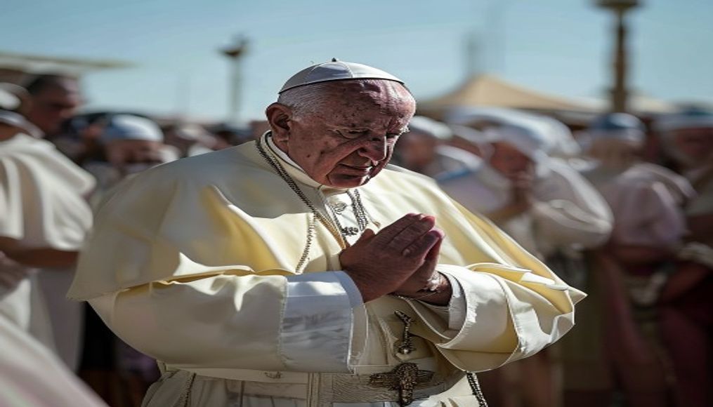 Pope marks July 4 by praying in Lampedusa for migrants who died seeking freedom and prosperity — editorial image