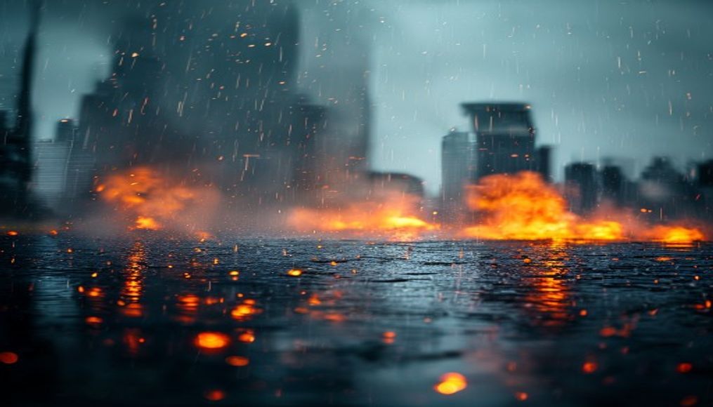Rain expected to dissipate wildfire smoke in New York area before World Cup final — editorial image