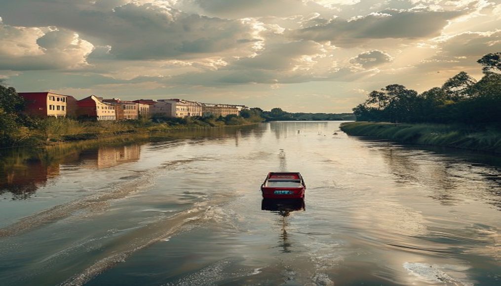 Record-low Danube River affects tourism and industry as drought and heat grip Central Europe — editorial image