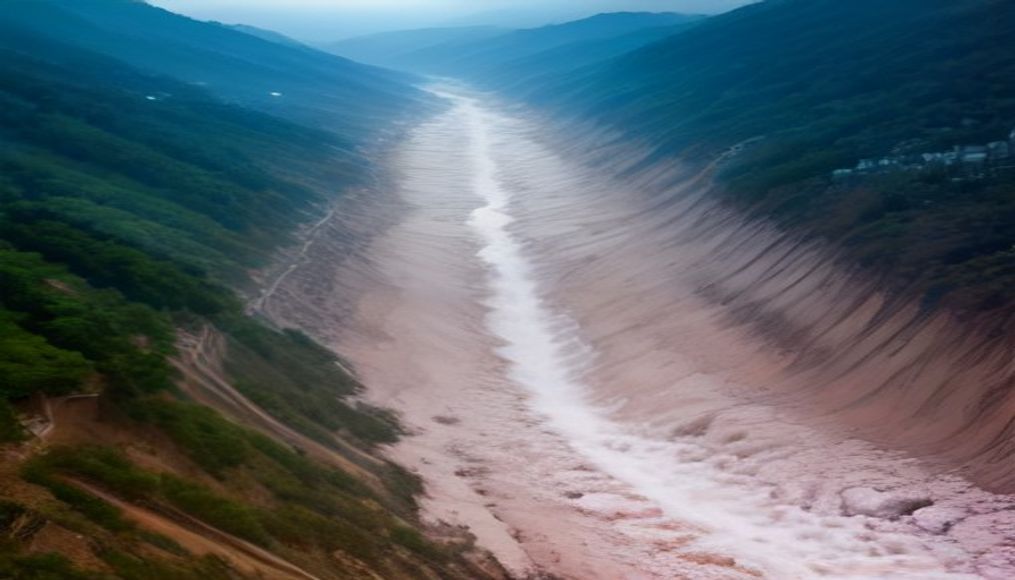 Record rains drench South Korean city as landslide kills one — editorial image