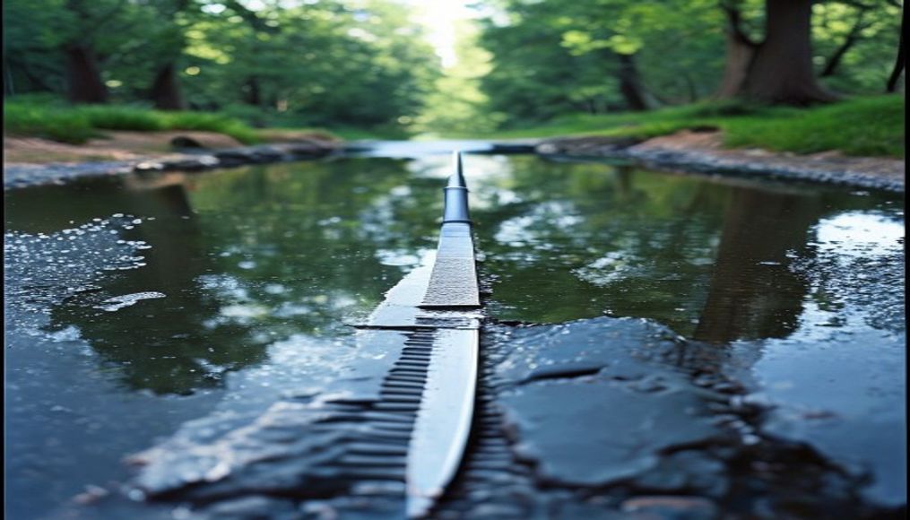 Reflecting Pool liner cut with sharp knife or razor, National Park Service says — editorial image