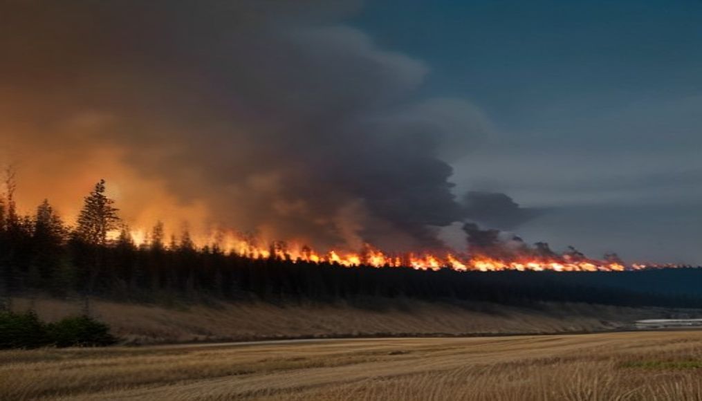 Residents warned to brace for the worst as Canada wildfire rages out of control — editorial image
