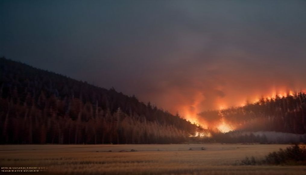 State of emergency declared as fast-moving Canada wildfire doubles in size — editorial image