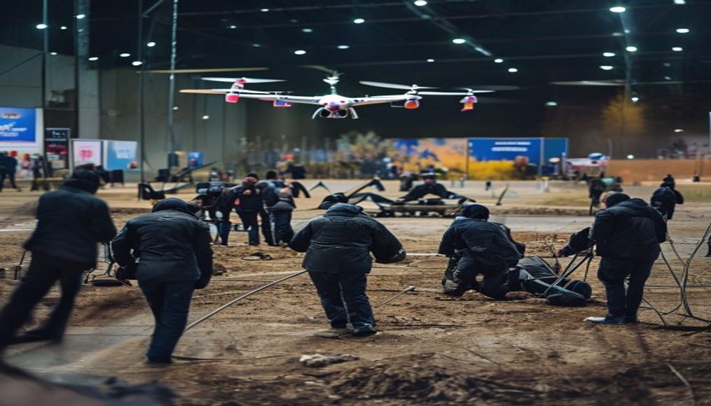 Ten killed in Russian attack on drone exhibition near Kyiv — editorial image