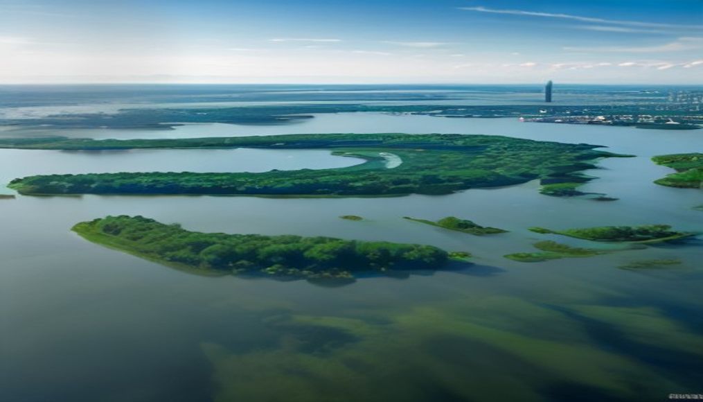 The Dutch Community Where People Live on Strips of Land in a Lake — editorial image