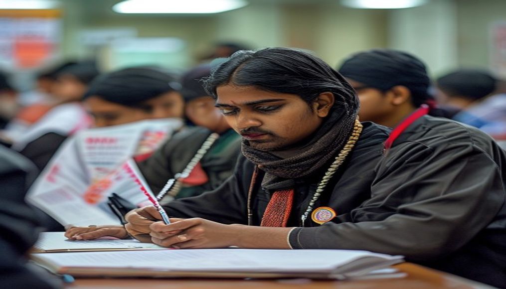 Tight security as Indian students resit medical exam after alleged paper leak — editorial image