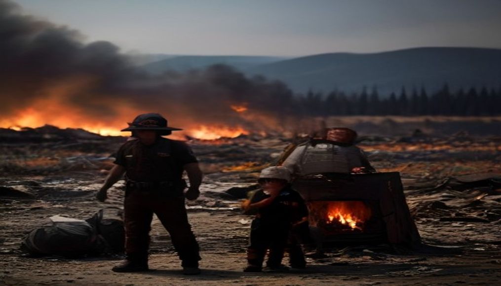 'Total incinerated destruction': Canada wildfire evacuees wonder if they still have homes — editorial image