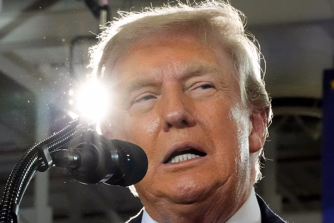 Trump denies US weapons shortage and says information 'leakers' being 'hunted down' — editorial image