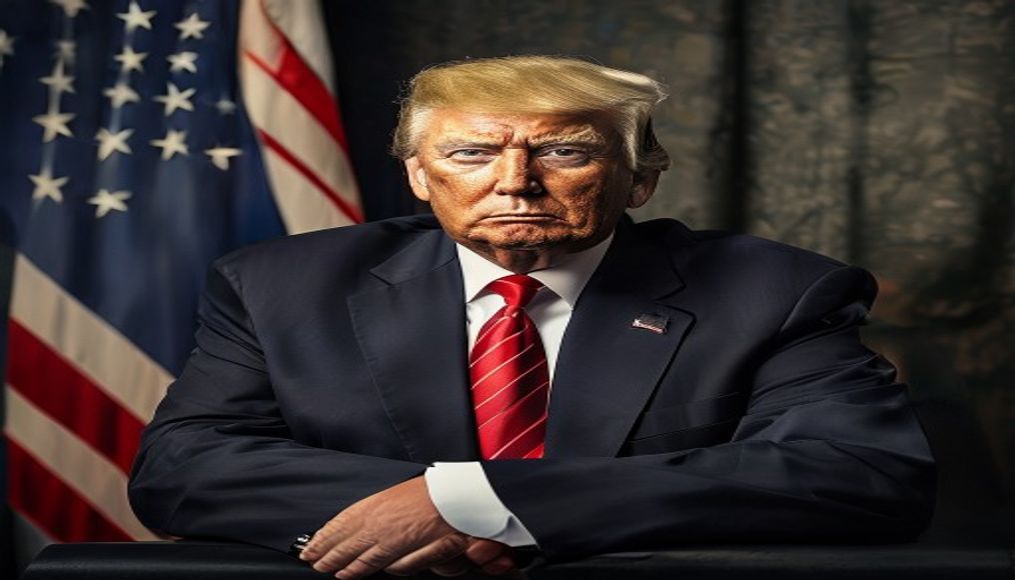 Trump says US strikes hit Iran in 'honour' of American soldiers killed — editorial image