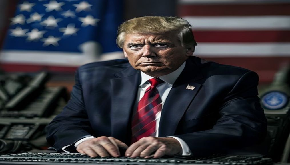 Trump will address a defense technology gathering as the Iran war has reduced US weapon stocks — editorial image