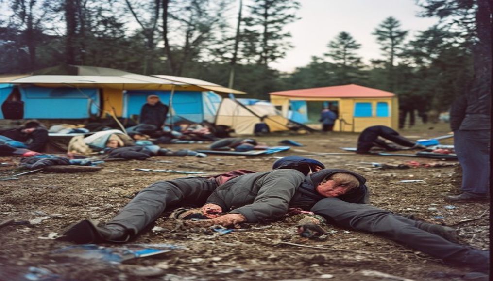 Twelve dead in attack on holiday camp in Russian-held part of Ukraine, officials say — editorial image