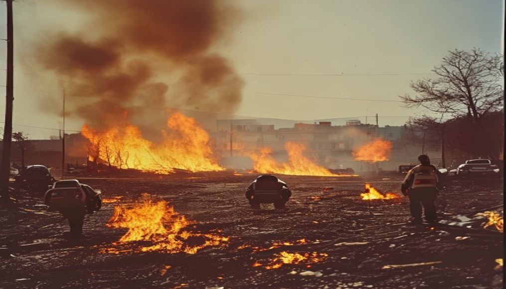Twelve die in Spain wildfire as heatwave continues in southern Europe — editorial image